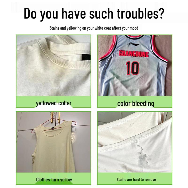 Powerful Stain and Yellowing Remover for White Clothes – Restores Brightness Without Rubbing or Bleach