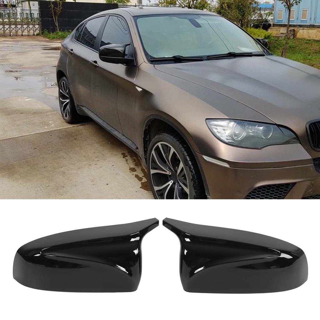 2pcs Car Side Door Rrview Mirror Cover   Trim Waterproof Replacement for E70 X5 20072013