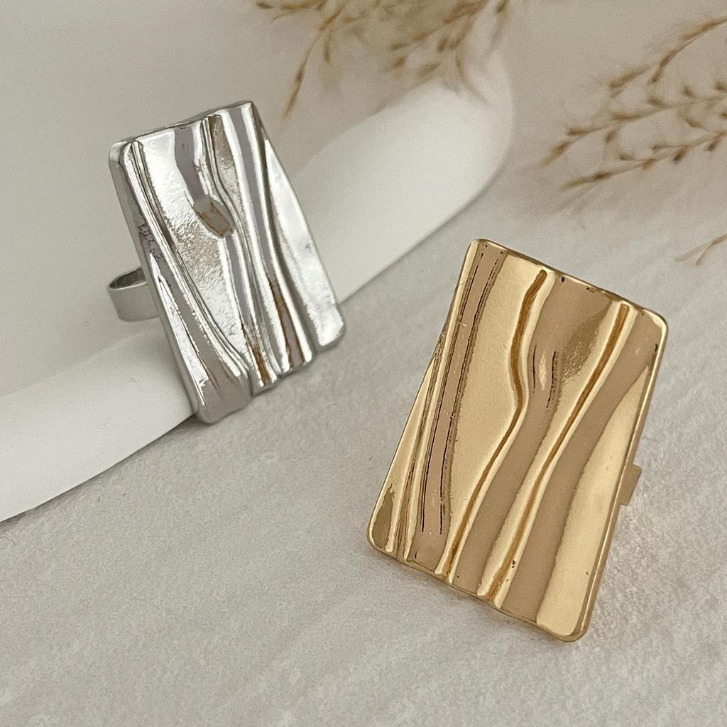 Vintage Geometric Pleated Flower Joint Rings Gold Silver Color Irregular Imitation Pearl Knuckle Ring Hollow Out Fashion Jewelry for Women Men