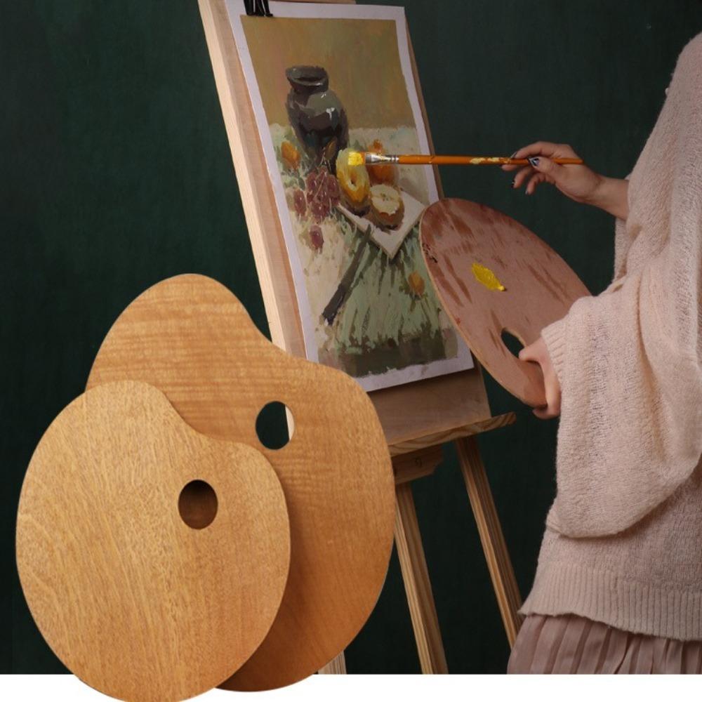 Painting Color Oil Paint Palette Oval/Square Acrylic Pallets Rack Color Mixing Board  Study Tool