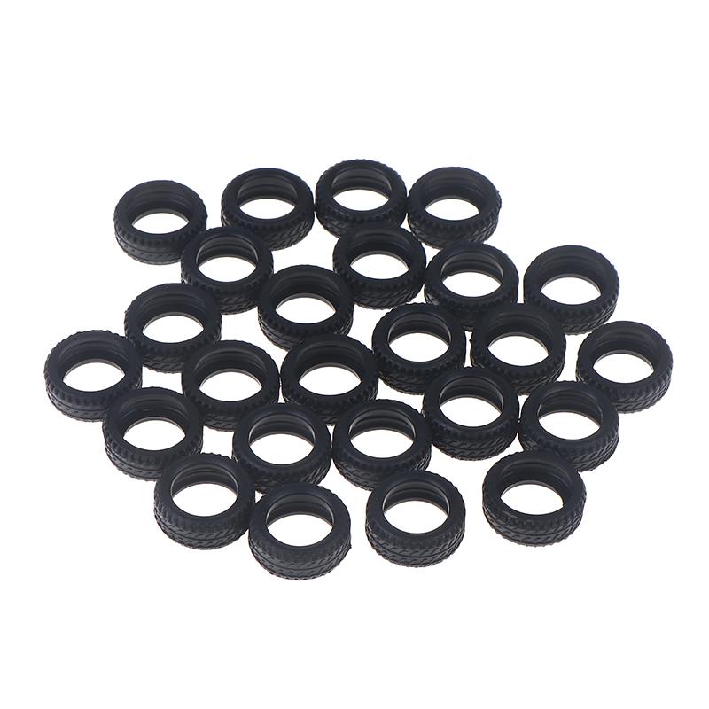 

25/50Pcs 1/32 Model Car Rubber Tire Diorama Tires Display Collection For Metal Car Display Tools 1:32 Scene Accessory 25pcs