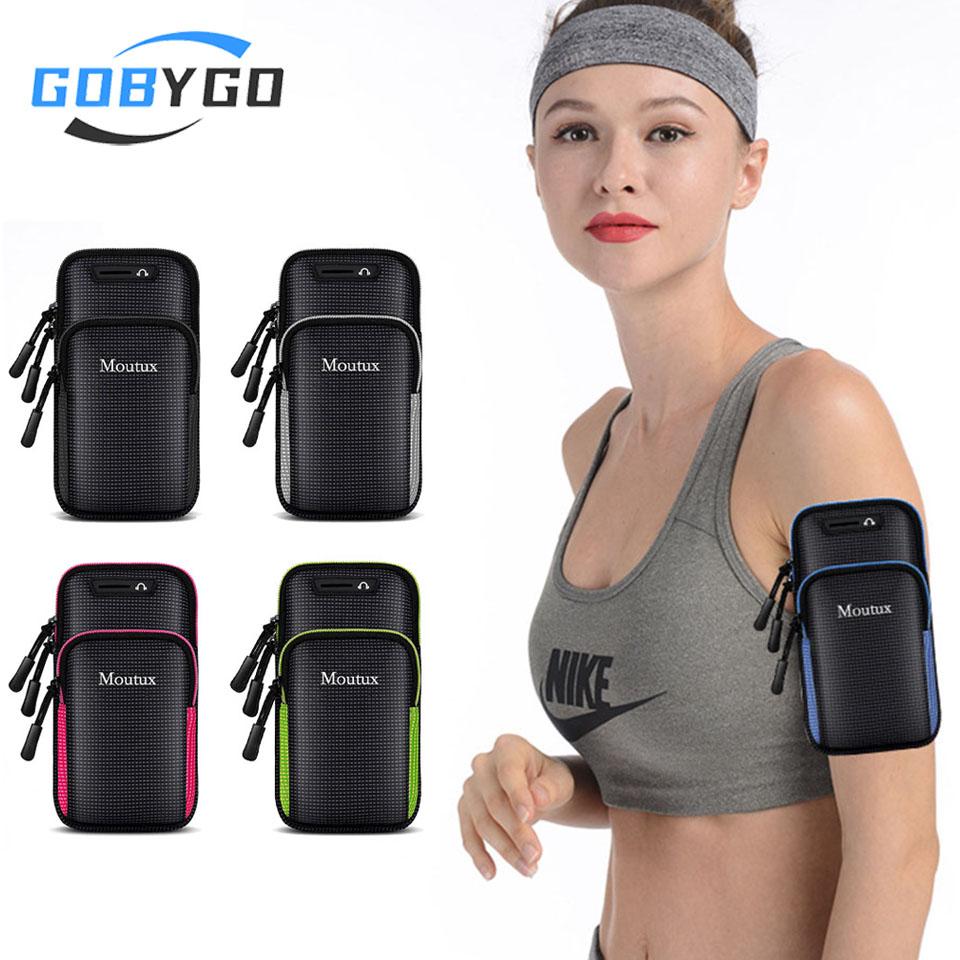 Durable And Safe Running Cell Phone Arm Bag Fitness Gear Headphone Jack Design Outdoor Sports Clutch Wrist Bag Apple X Arm Bag Men Women