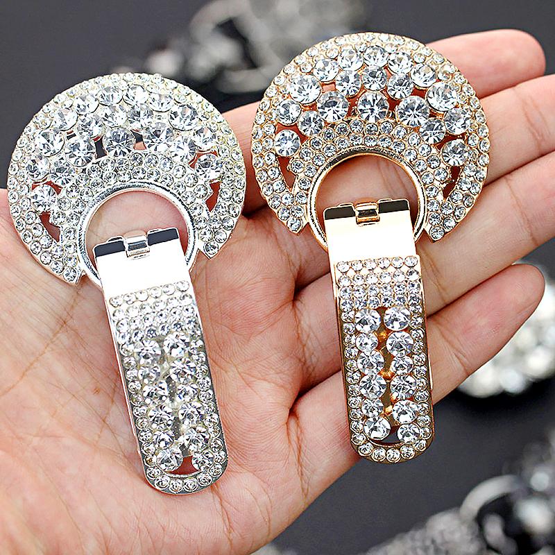 1PC Duckbill Buckle Overcoat Decor Shiny Rhinestone Fashion Metal Button Originality Cardigan Button Clothing Accessory