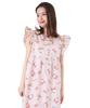 Hello Kitty Nattkjole Poplin Bomull Pyjamas Romklær Loungewear Sløyfe Hello Kitty [SAZAC] Ett stykke 100% Dame Knappelukking
