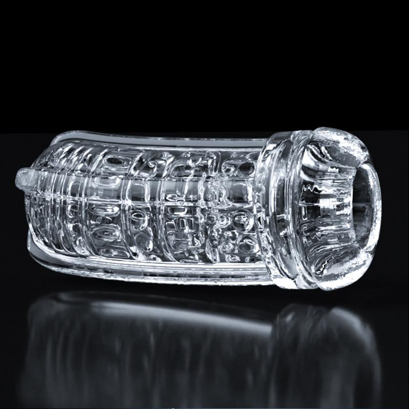 Transparent Clear Male Masturbator, Manual Tight Suction Stroker Cup, Soft Silicone Adult Sex Toy for Men