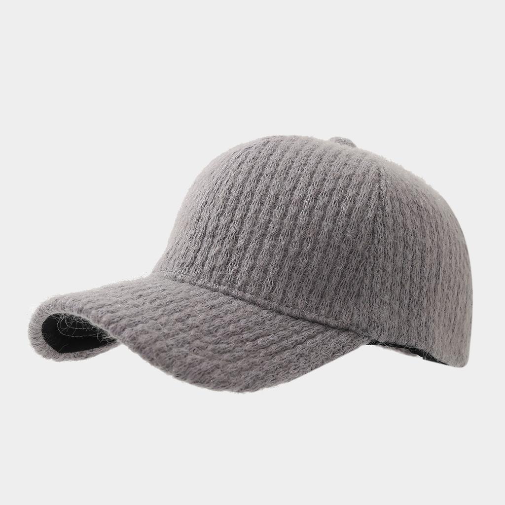 Herbst und Winter neue einfache einfarbige lässige Mütze personalisierte gestrickte Baseballkappe Paar vielseitig warmer Sonnenhut