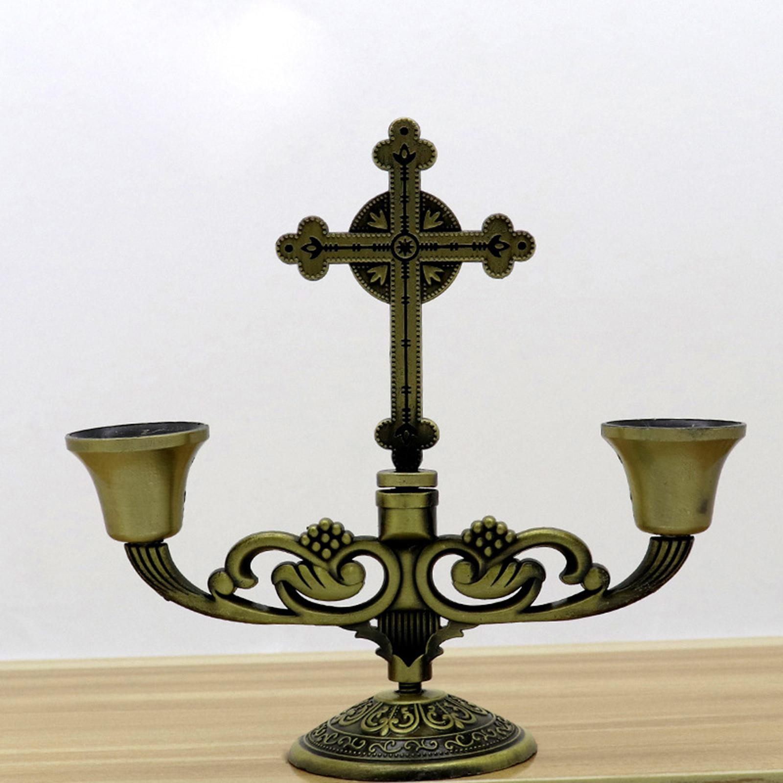 Metal Candle Stick Holder Elegant Candelabra Christian Stand Candelabrum