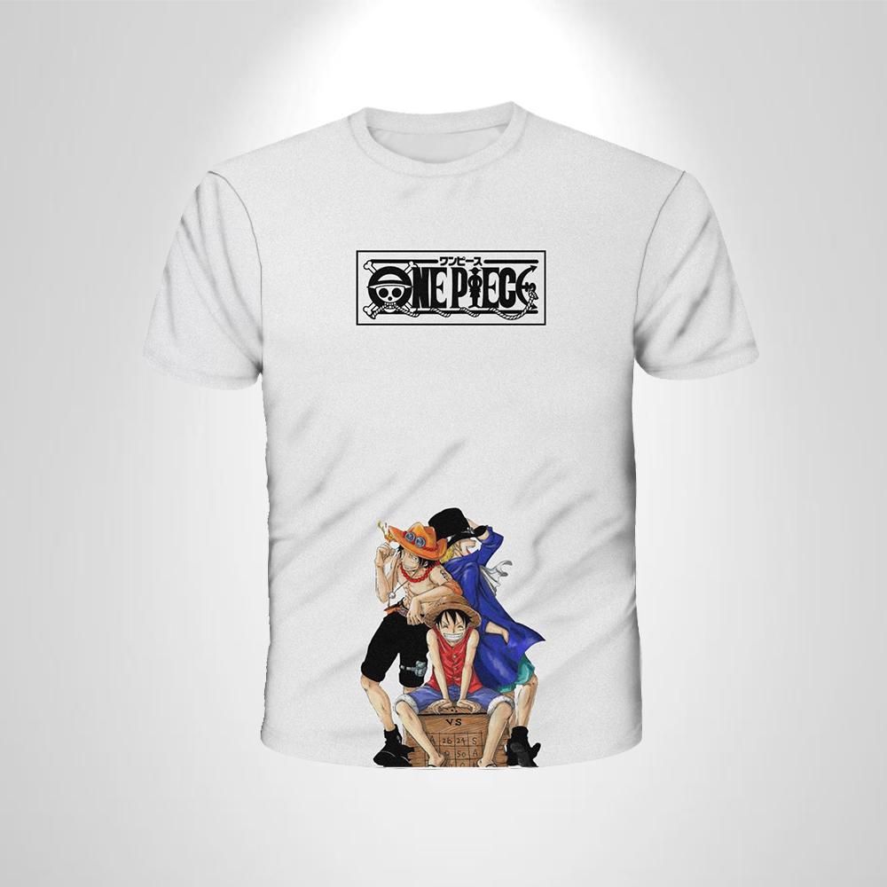 Anime One Piece Boy T-shirt Cosplay Luffy Cartoon Short-sleeved Men's Top Boy Loose Cool Gift Clothing Casual Adult T-shirt