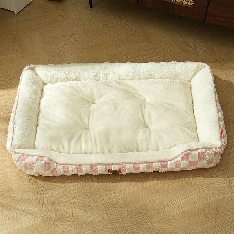 Winter Rectangle Dog Bed,Orthopedic Dog Bed,Warming Soft Calming Sleeping Puppy Bed Durable Pet Bed with Anti-Slip Bottom