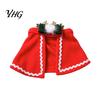Pet Christmas Cape with Bow, Red Cloak for Small Medium Dogs & Cats, Dog Holiday Outfit White Wavy Trim, Festive Costume Apparel Pets