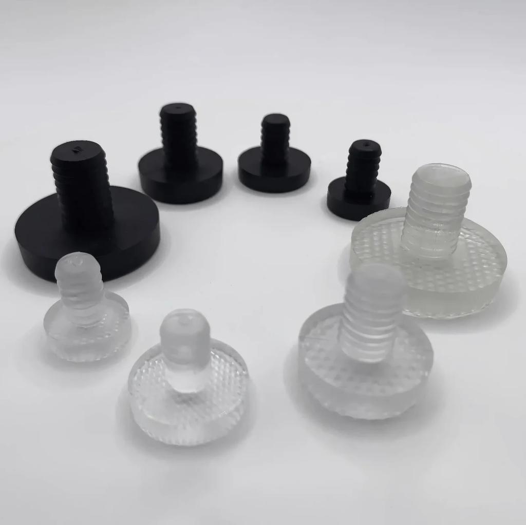 10 or 5Pcs Glass Top Table Furniture Embedded Bumper Rubber Grippers Furniture Hole Plug Cover Push in Foot Pad Floor Protector