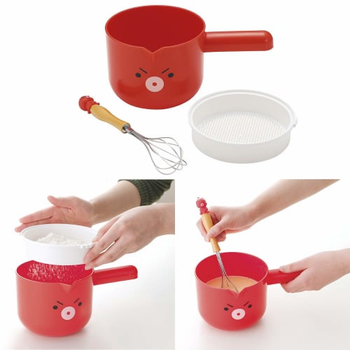 KAI Takoyaki Tools Set of 5, 2 Picks, Kitchen Paper, Oil Drilling, Powder Sprinkling, Ball Dispenser