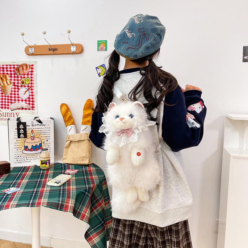 

Douyin Style Realistic Meowing Plush Cat Backpack Doll - Birthday Gift 55cm (0.49kg)