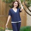 Stylish Two-Piece Summer Set for Middle-Aged Women