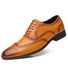 Large Men's Retro Brogue Leather Dress Shoes