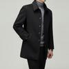 Firstview Men's Urban Casual Fleece-Lined Wool Blend Mid-Length Coat