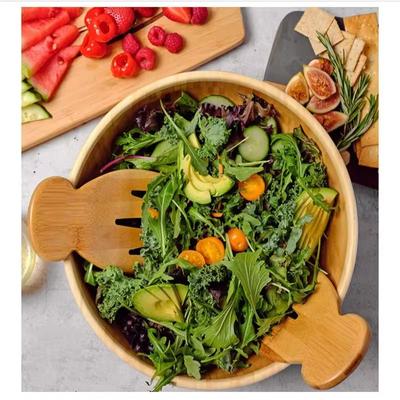 Bambus Salat Hände Natürlicher Bambus Reis Löffel Antihaft Suppe Essen Umrühren Salat Pasta Obst Westlich Holz Sauber Küchenhelfer