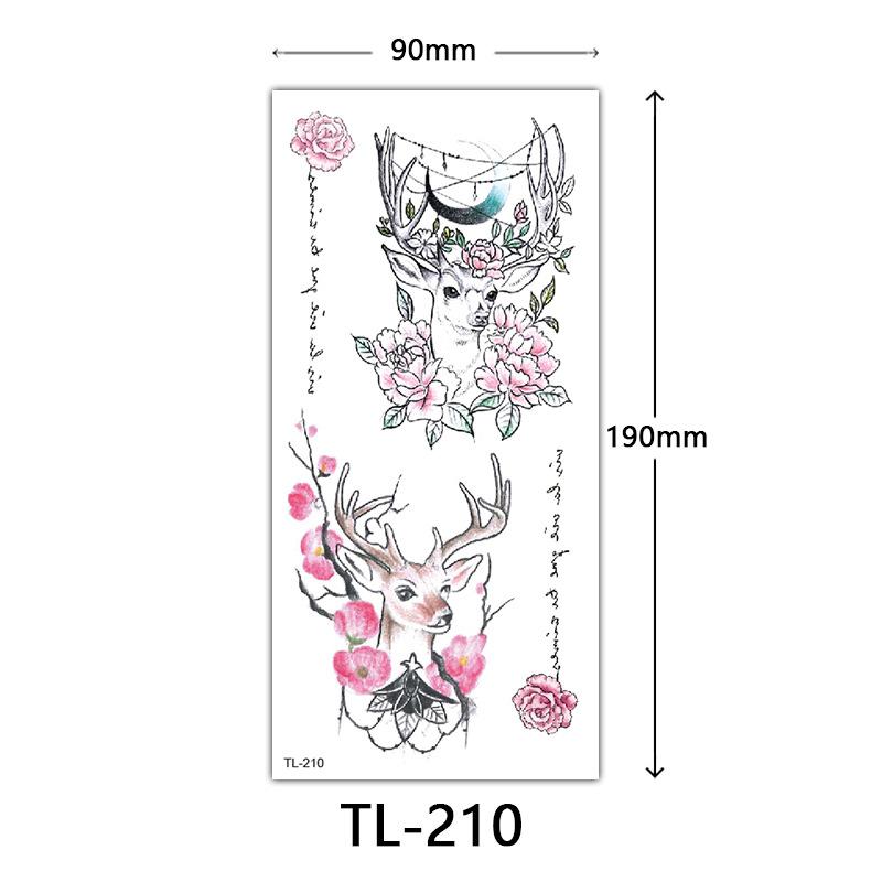 Flower Tattoo Stickers, Color Sketch Tattoo Stickers, English Letters, Wedding Photography Tattoo