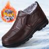 Men's Winter Snow Boots - Sports Cotton Shoes with Extra Fleece and Thickened Lining, Warm Shoes for Middle-Aged and Elderly Dads Shoes