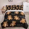 Cute Teddy Bear Bedding Set, Soft Duvet Cover, Playful Bed Cover & Home Decor, Sweet Gift for Single/Double/Queen/King Size Beds