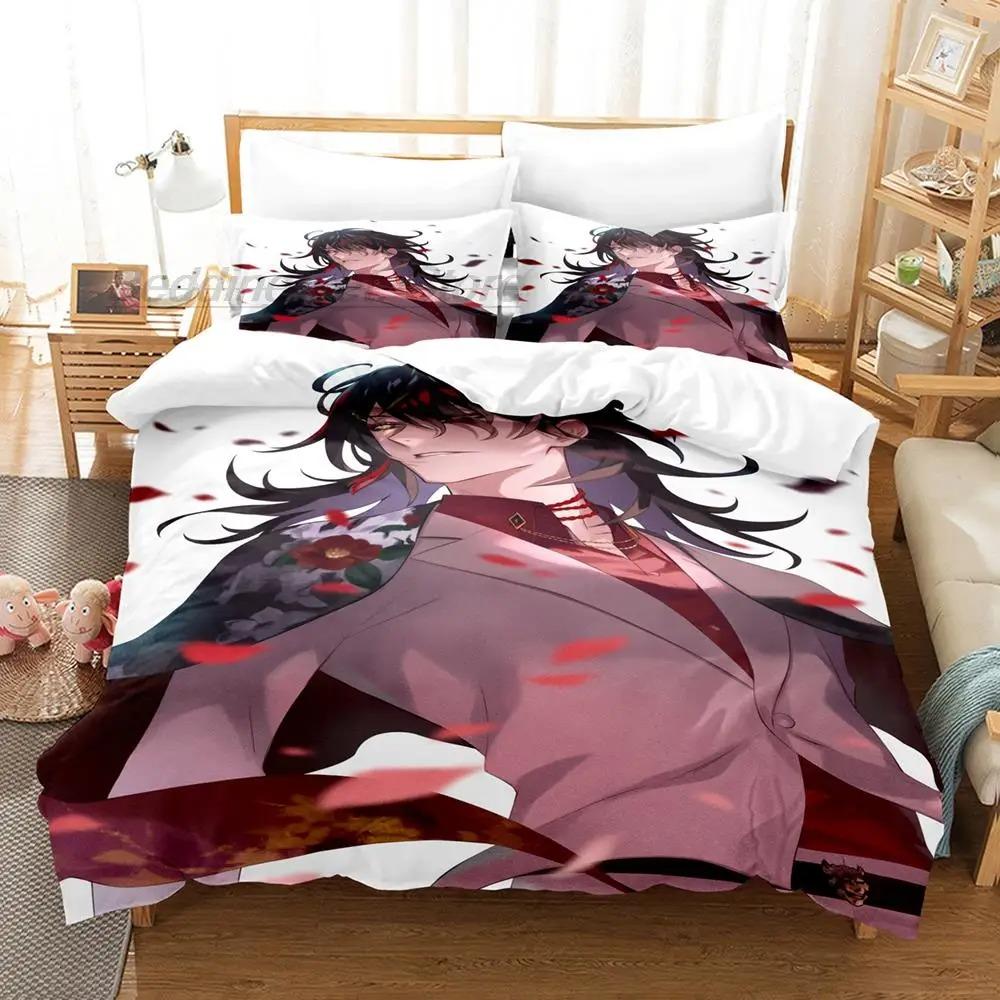 Hololive Vox Akuma Bedding Set Single Twin Full Queen King Size Bed Set Aldult Kid Bedroom Duvetcover Couette Imprimée Enfants