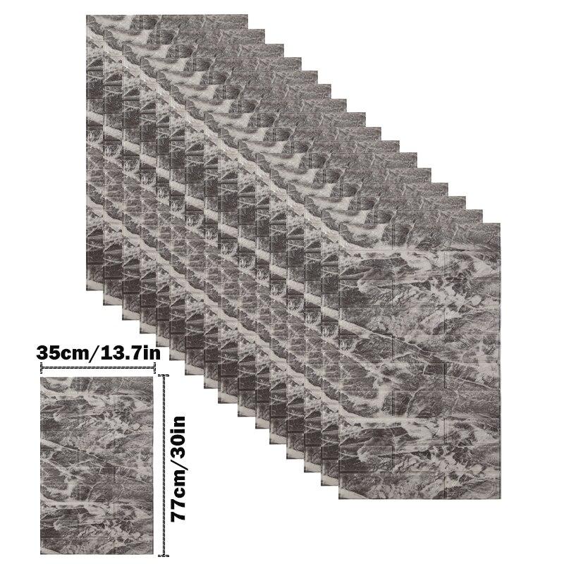 20 pezzi di adesivi murali in schiuma 3D pannelli di mattoni adesivi impermeabili carta da parati soggiorno camera da letto casa casa bagno arredamento