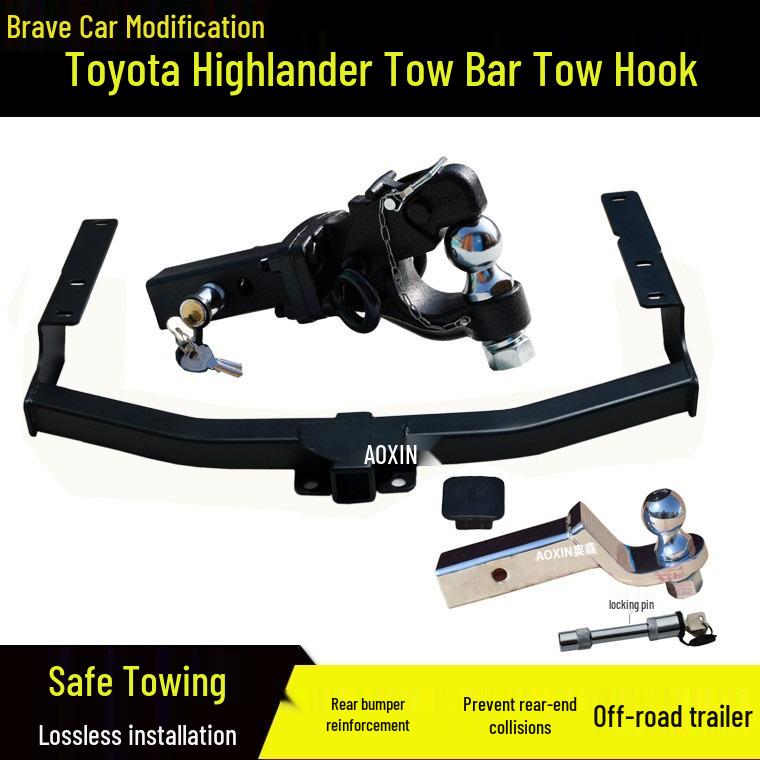 Compatible Trailer Hitch for 2007-2024 Toyota Highlander with Rear Tow Hook