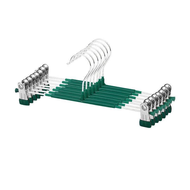 

Бесшовная вешалка для брюк из окунутого пластика, Нескользящая утолщенная телескопическая вешалка для брюк, Нескользящая вешалка для брюк из нержавеющей стали 1pc зелёный