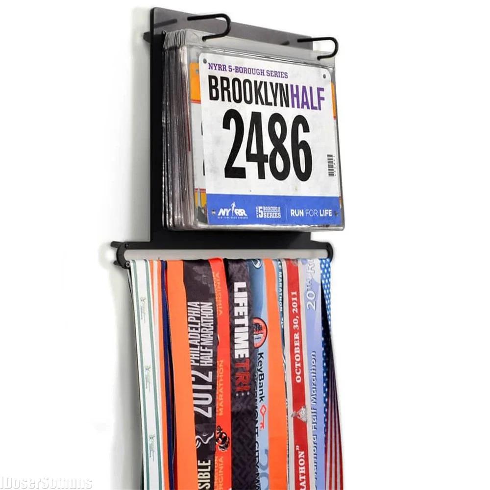 Medal Hanger Race Medals Holder with Race Ribbon Sport Medal Display Rack Stainless Steel Wall Hang Decoration Marathon Gymnasts