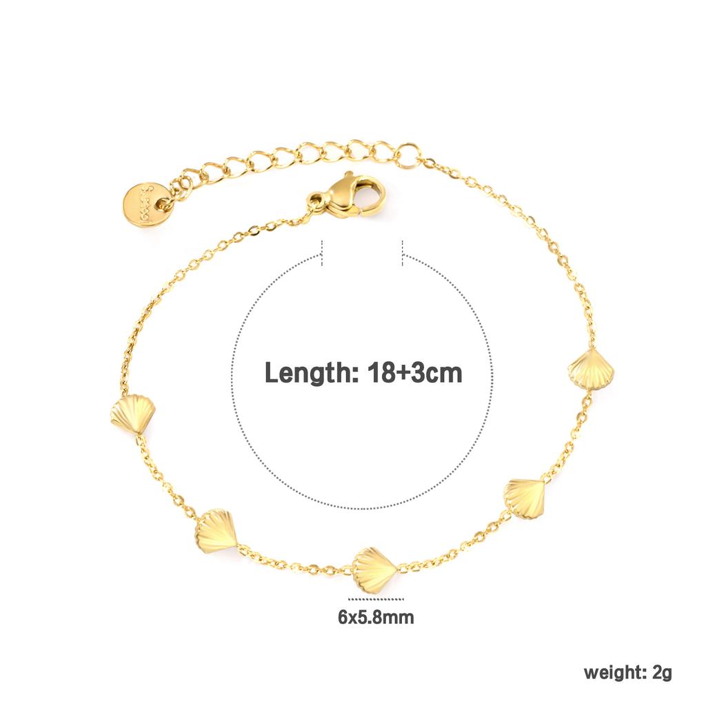 Ocean Shell Necklace Women's Fashion Versatile Light Luxury Design Bracelet Stainless Steel Jewelry