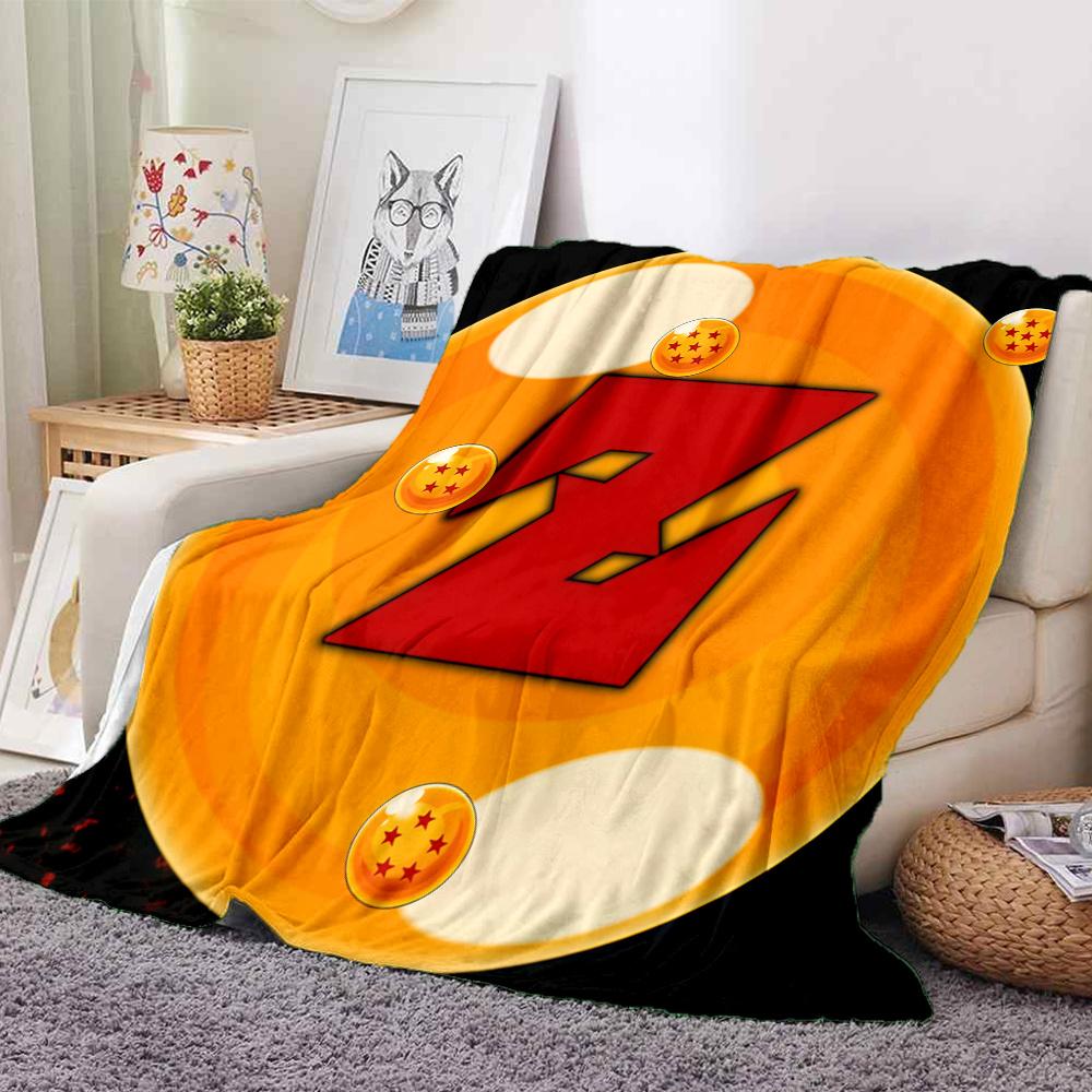 1pz Coperta in Flanella con Motivo Logo Dragon Ball Z Adatta a Tutte le Stagioni Per Arredamento Casa Calore e Comfort Regali Regalo Festivo