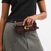 Coach Tabby 19 Brand Logo Artificial Leather and Cowhide Crossbody Bag Small Women's Maple Brown