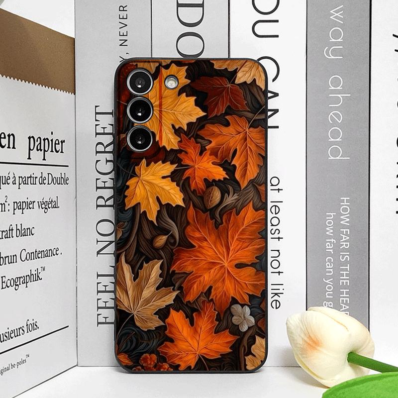 Hand-Painted Autumn Maple Leaf Phone Case for Motorola Moto Edge 50 Fusion 40 30 Neo G34 E14 G75 G85 G54 Pro 5G Soft Cover Art