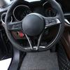 Pour 17-19 Alfa Romeo Giulia/Stelvio volant cadre en V Boîte de démarrage une touche Autocollant de décoration bouton de volant ABS