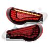 Compatible Taillight Assembly for Toyota 86/Subaru BRZ: LED Daytime Running Lights, Flowing Turn Signals, Dragon/Fish Scale Design