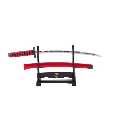 NIKKEN CUTLERY Touken Ranbu Paper Knife Magoroku Kanemoto Model with Stand Red TR-40M Japanese Sword Letter Opener Made In Seki Japan