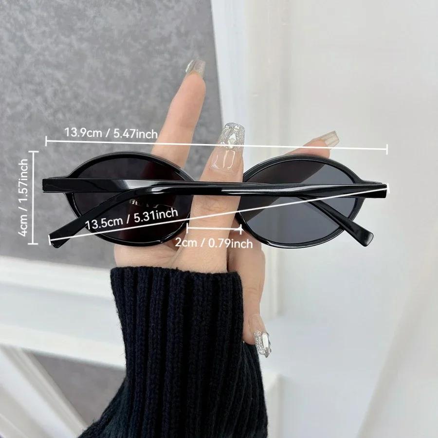 Designer Brand Oval Sunglasses Women Men Geometric Small Frame Sun Glasses Female Mirror Colors Stylish Fashion
