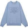 Levis Loose Fit Round Neck Printed Casual Long Sleeve Sweatshirt Men Sweatshirt Blue 0019A-0002