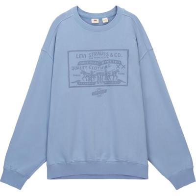 Levis Loose Fit Rundhals Bedrucktes Lässiges Langarm-Sweatshirt Herren Sweatshirt Blau 0019A-0002