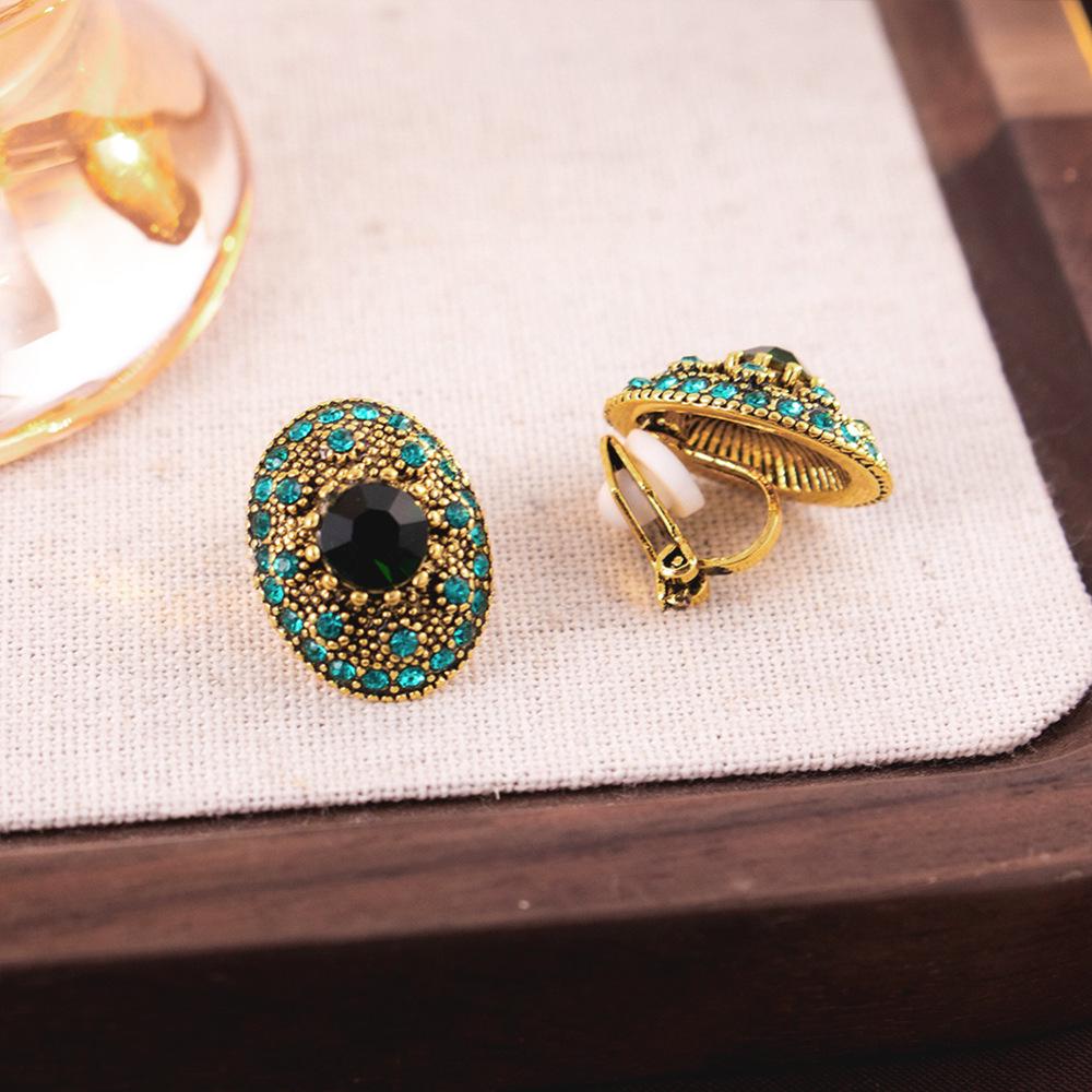 Vintage Französische Ohrclips mit ovalen Perlen für nicht-durchstochene Ohren