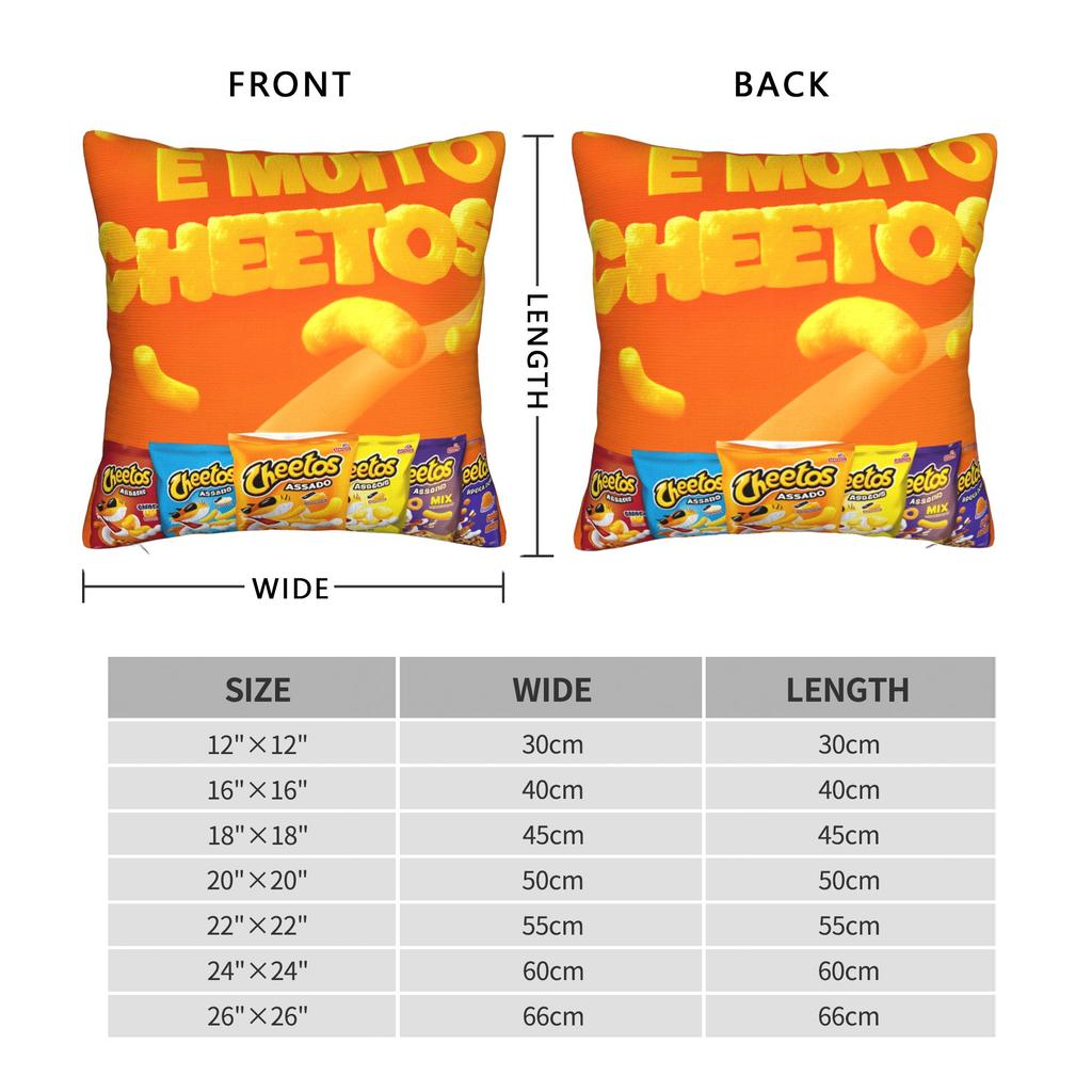 Pillow Case Food Print C-Cheetos Soft Pillow Cover For Chair Sofa Home Decor Morden Pillowcases
