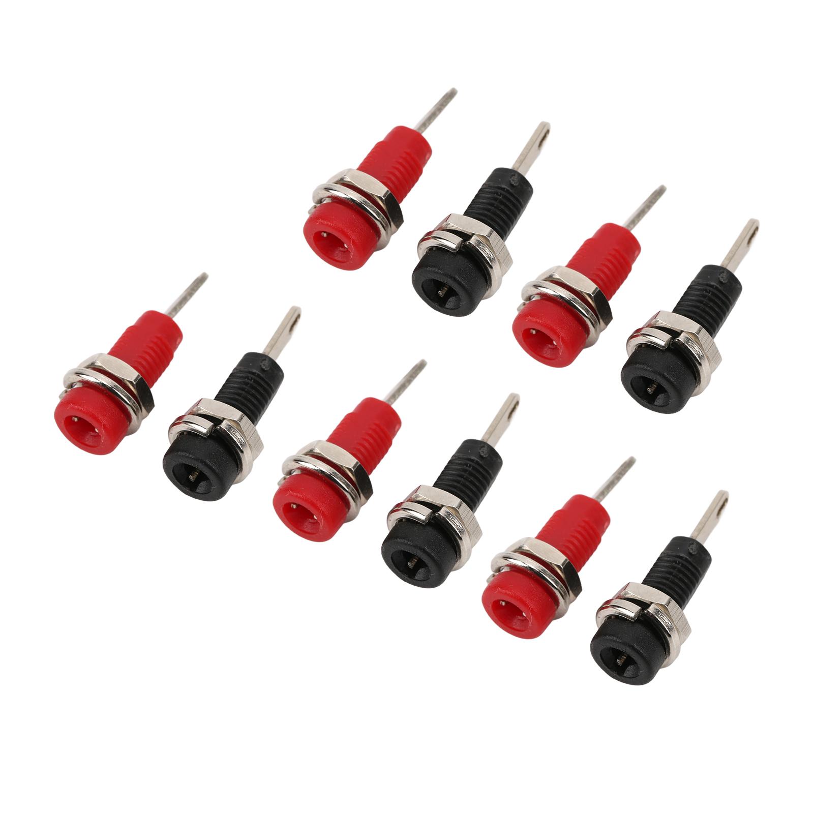 

J.40003 2 мм Гніздо типу банан Адаптер Панельне кріплення Клема з внутрішньою пружинною пластиною Чорний і