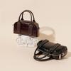 First Layer Cowhide Retro Niche New Design Fashionable Boston Pillow Bag Single-shoulder Cross-slung Handbag All-match