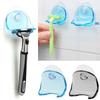Modern Plastic Super Suction Cup Razor Organizer Holder For Bathroom Wall Storage