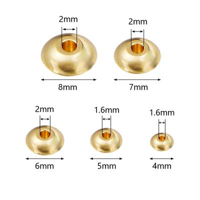 20-50Pcs Stainless Steel Abacus Beads Stopper Spacer Beads Crimp End Beads For Jewelry Making DIY Bracelet Necklace Accessories
