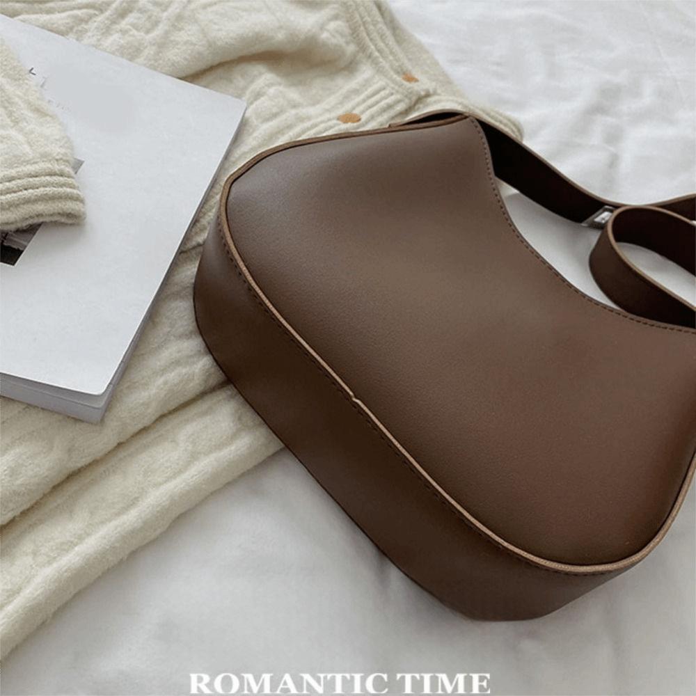 Large Capacity Shoulder Underarm Bag Solid Color Handbags Fashion Shoulder Bag  Shopping