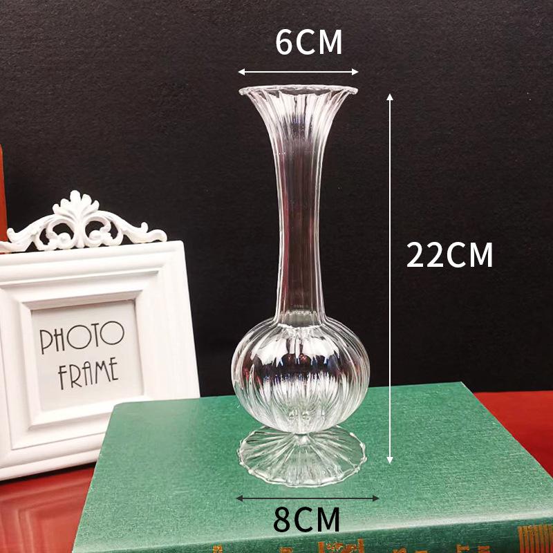 

Скандинавский стиль прозрачная полосатая стеклянная ваза для домашнего декора