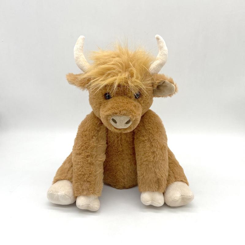 

Highland Cow Simulation Plush Toy with Sound 25cm Movable Joints (0.25kg)