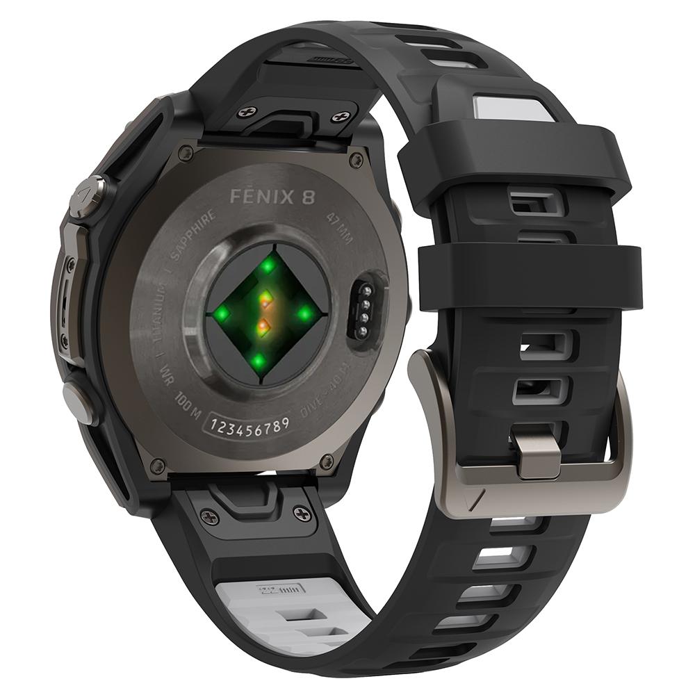 KALEBOL QuickFit 22mm Watch Strap for Garmin Fenix 7 Pro/7/6 Pro Dual Color Silicone Wrist Band