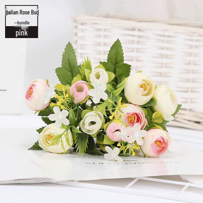 

Silk Artificial Rose Buds for Home Wedding Decoration & Photography Props, Lilac Bouquet рожевий